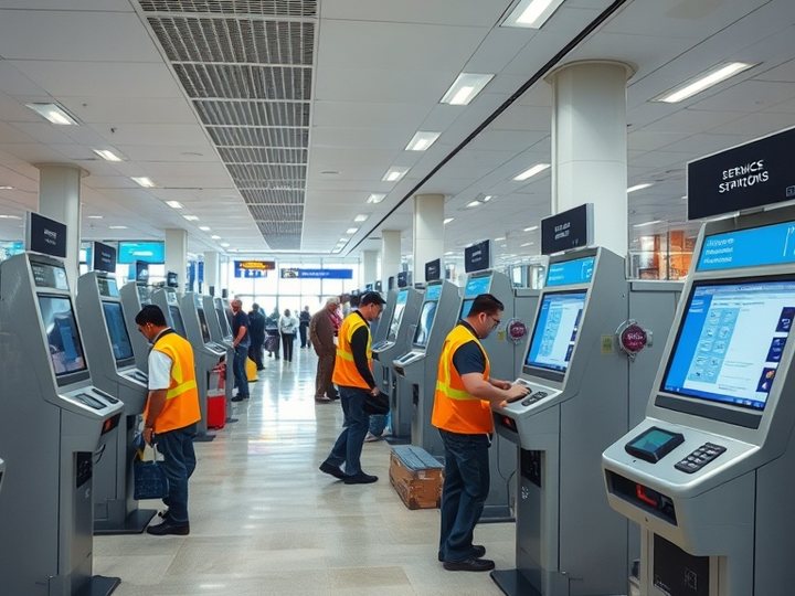 店舗で稼働しているセルフサービス端末
